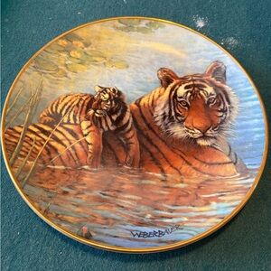 Royal Doulton signed/numbered collectible plate “Afternoon Swim” by Weberbauer